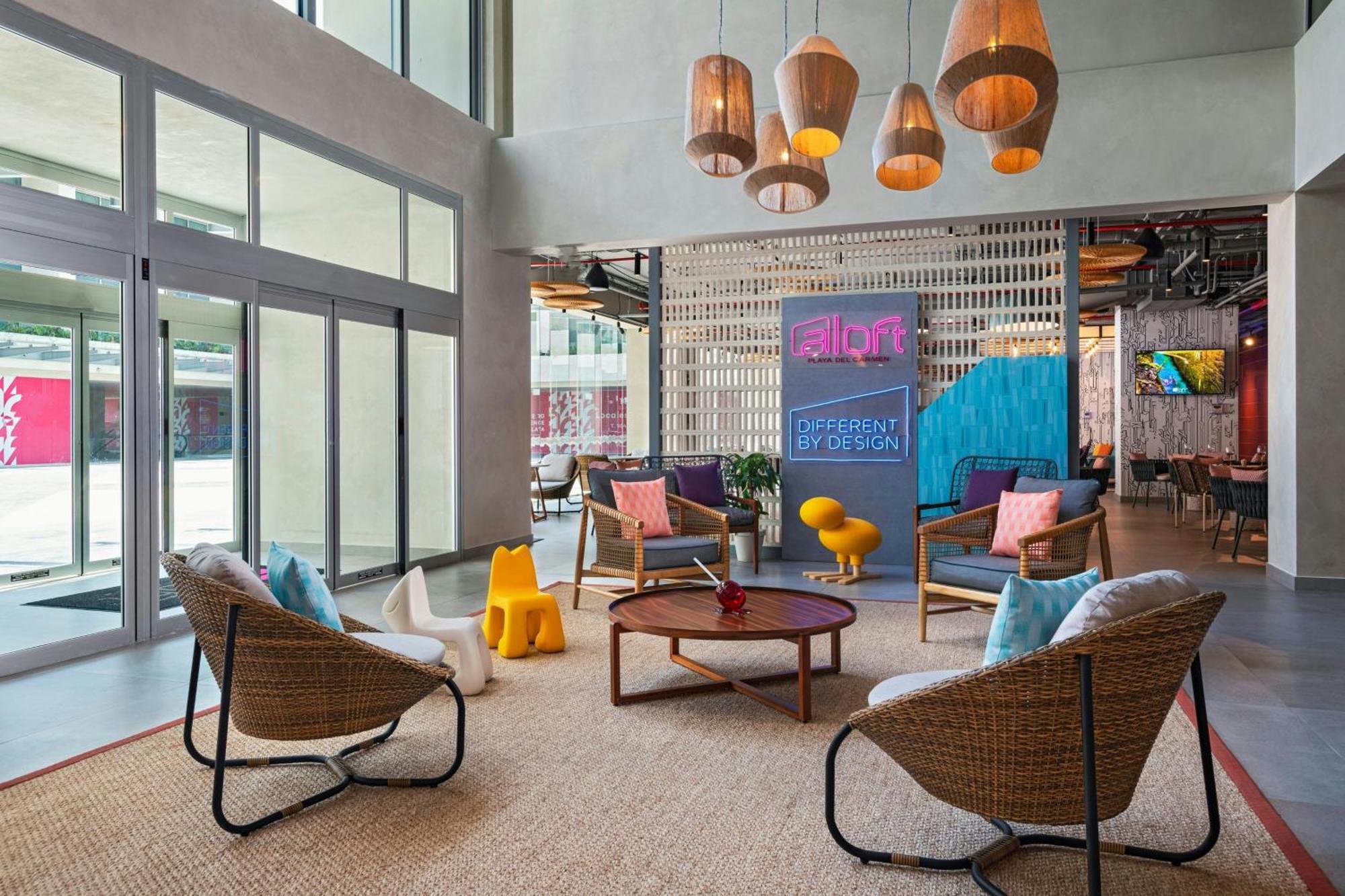 Отель Aloft Плая-дель-Кармен Экстерьер фото The lobby of the hotel